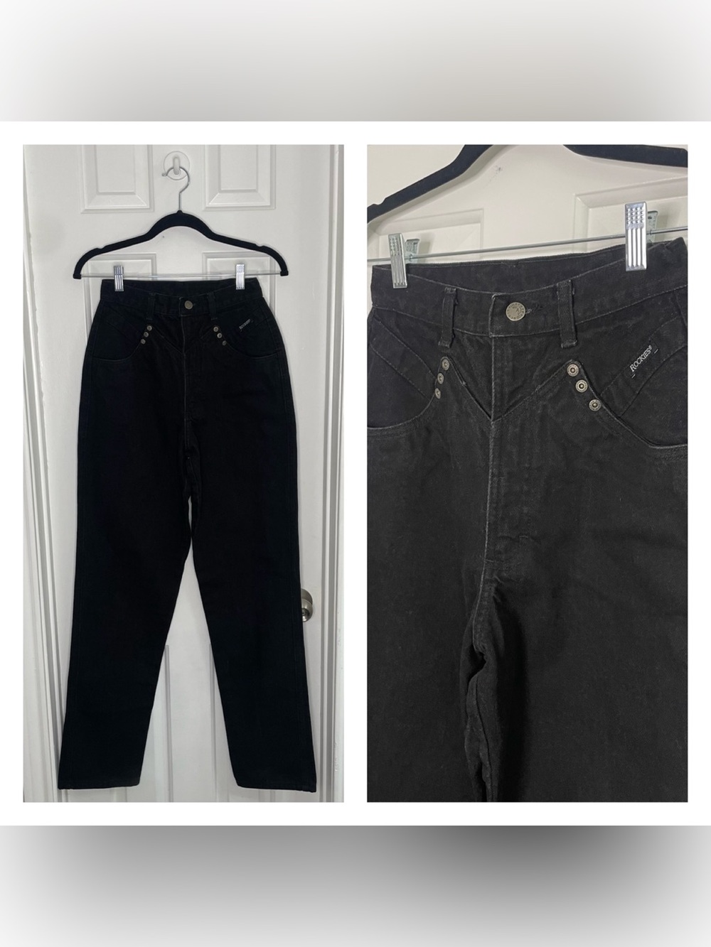 Rocky Mountain Vintage Bareback Black High Rise Mom Jeans